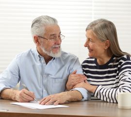 An elderly couple